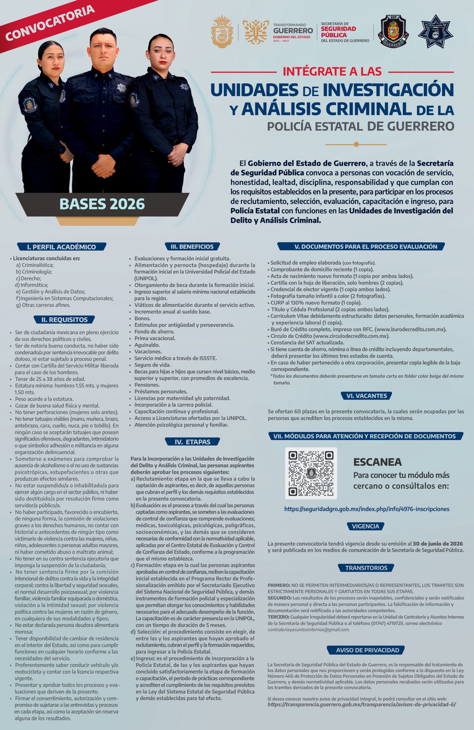 Convocatoria Unidades de Investigación y Análisis Criminal